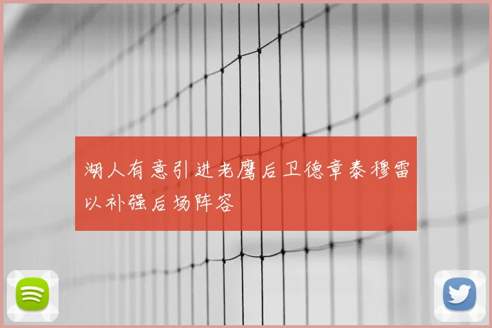 湖人有意引进老鹰后卫德章泰穆雷以补强后场阵容